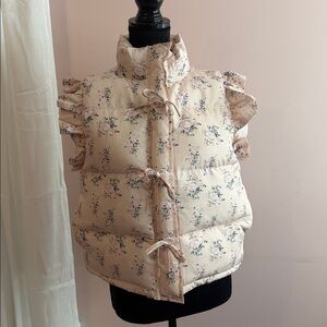 Dry Goods Floral Blush Puffer Vest